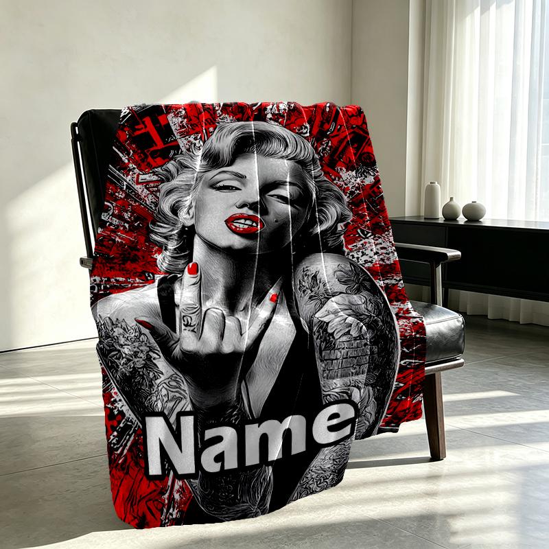 Custom Name Personalized Singer Print Blanket, Home Decor, Bedroom, Sofa, Camping, Couch, Gifts for Birthday Christmas