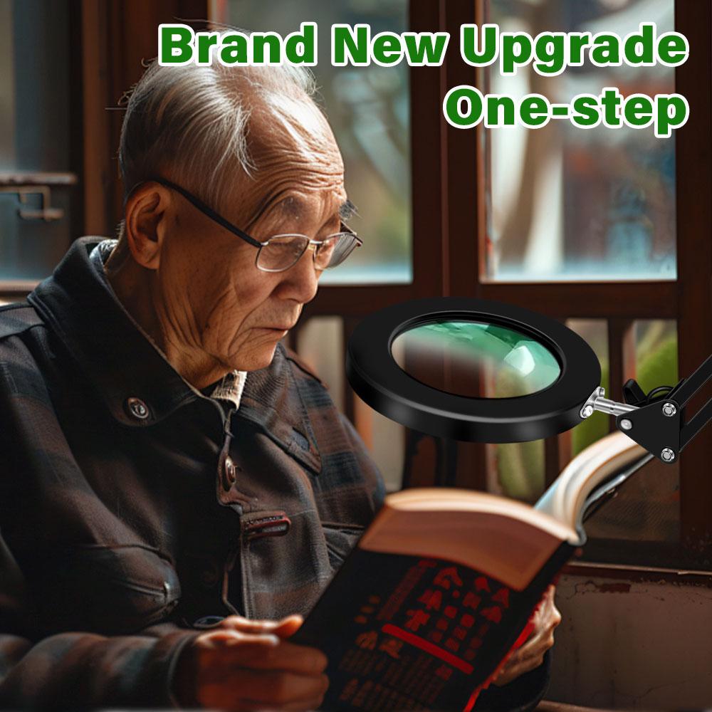 8X/10X 72LED NEW Illuminated Magnifier USB 3 Colors LED Magnifying Glass for Soldering Iron Repair/Table Lamp/Skincare Beauty