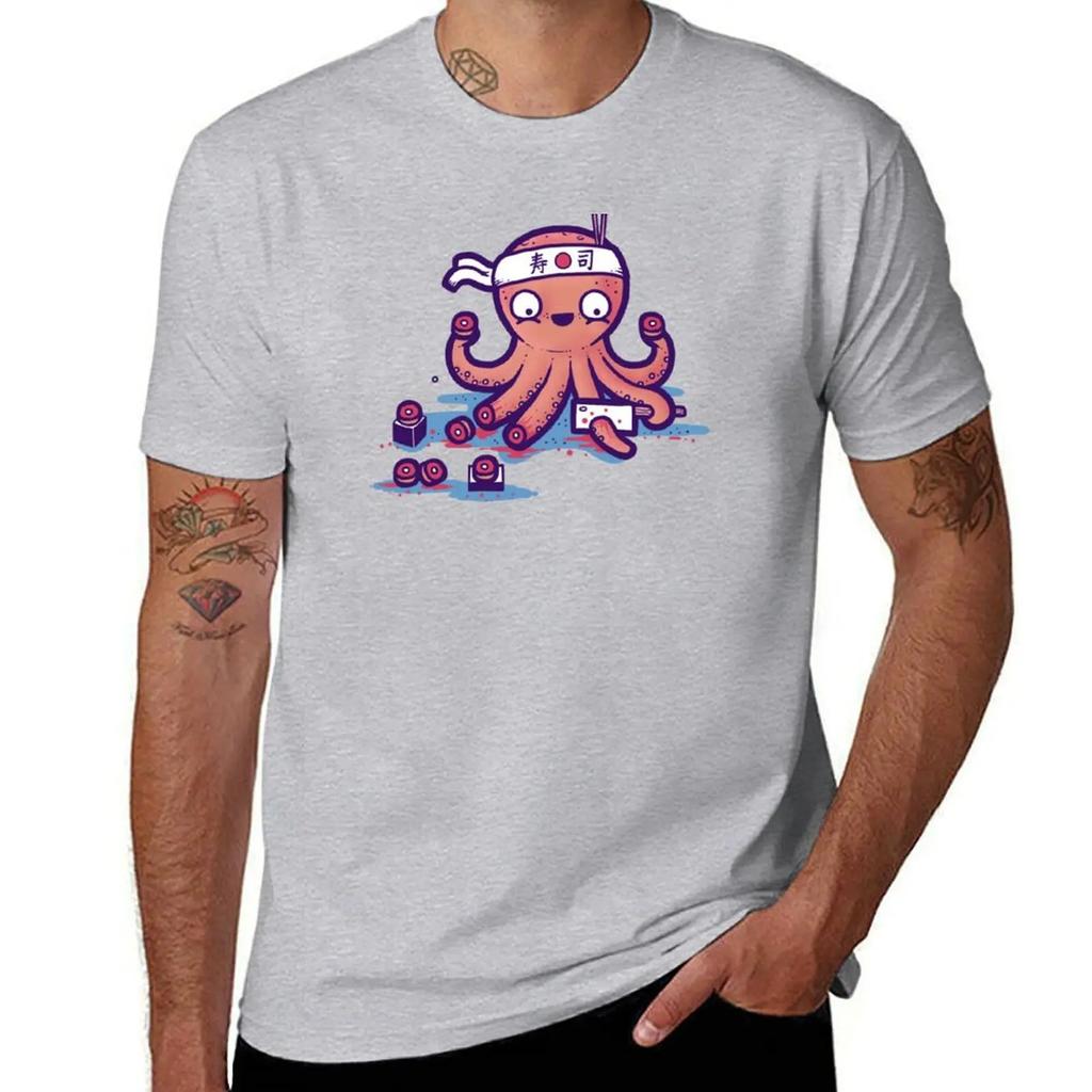 Octosushi TShirt Short sleeve tee blue archive blacks plus size men clothing