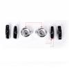 Silver & Black Plastic Seat Adjustment Button Cover Set for Road Vehicles