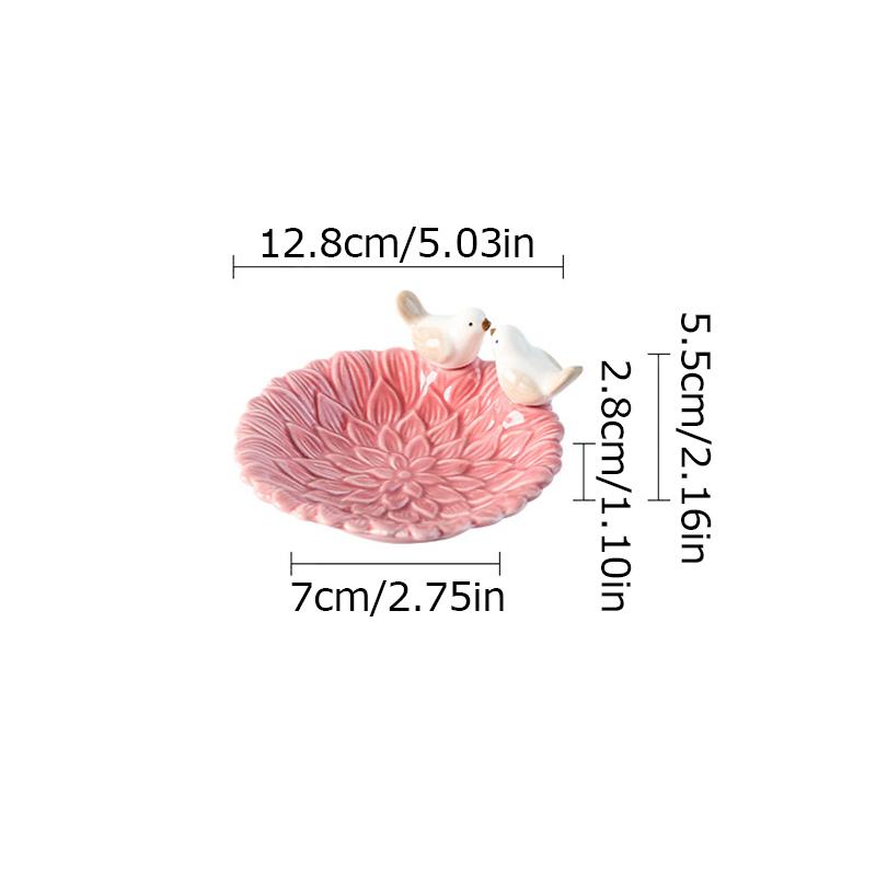 1PC Jewellery Ornament Scandinavian Jewellery Display Rack Cute Snack Tray Bird Ceramic Tray Ins Wind Jewellery Storage Tray