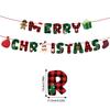 Christmas Theme Letter Snowman Sock Pattern Paper Banner Props Decoration