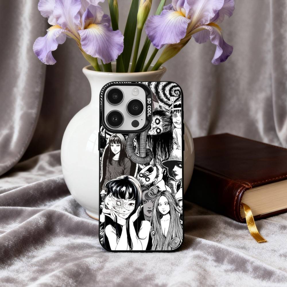 Movie H-Horror T-Tomie-E Phone Case For iPhone17,16,15,14,13,12,11 Plus,Pro Max Black Candy Silver Phone Case