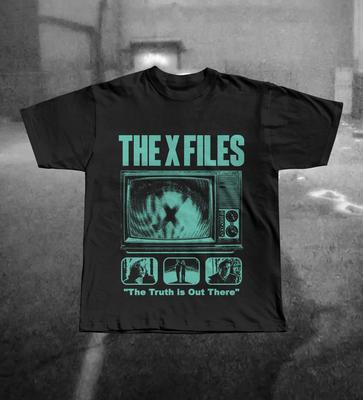 Summer Men's Pure Cotton Vintage The X-Files T-shirt  Oversized Loose and Breathable Suitable for Everyday Wear