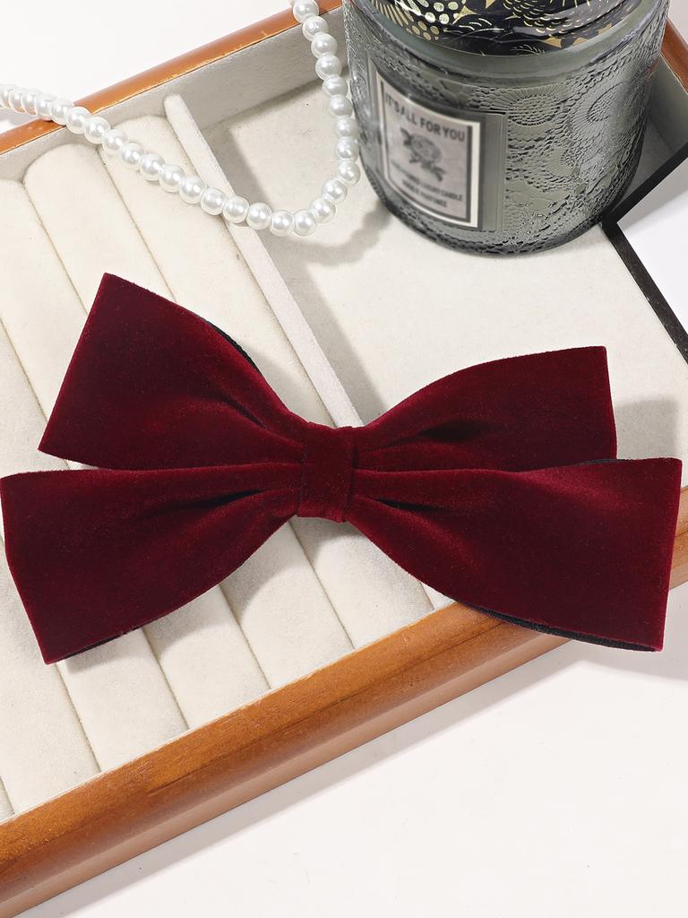 1PCS Velvet Hair Bows Hair Ribbon Clips Hair Accessories for Women Girls Toddlers Kids Baby