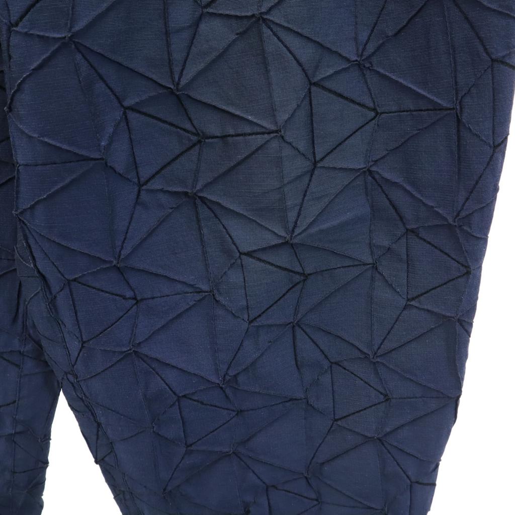 ISSEY MIYAKE Pleated Processing Tapered Pants 2 Navy Balloon Women Used