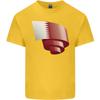 Curled Qatar Flag Qatari Day Football Unisexs Light Cotton TShirt