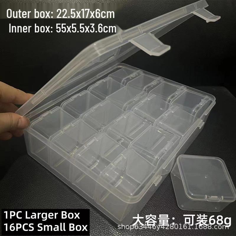 15-Compartment Clear Plastic Bead Organizer: Portable Jewelry and Craft Storage Box