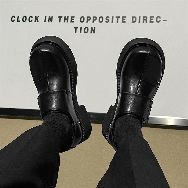 Fashion British style men's leather shoes Height increasing thick bottom Daily work and office Leisure Business 38-46 Luxury shoes