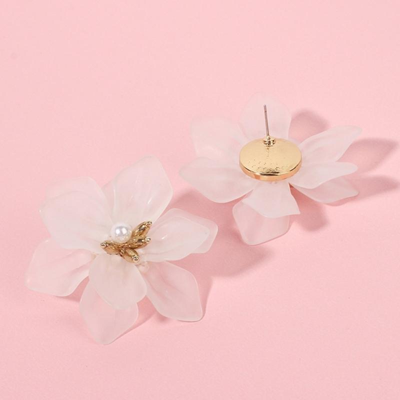 Unique Flower Studs Earrings Waterproof Earrings Fashion Earrings Resin Texture Suitable for Various Occasion Wear