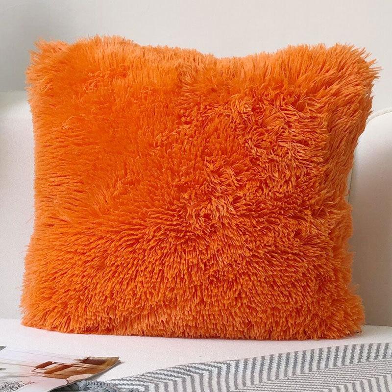 Nordic Plush Pillow Cover Modern Simple Crystal Plush Soft Comfortable Solid Color Cushion Cover Cushion Cover