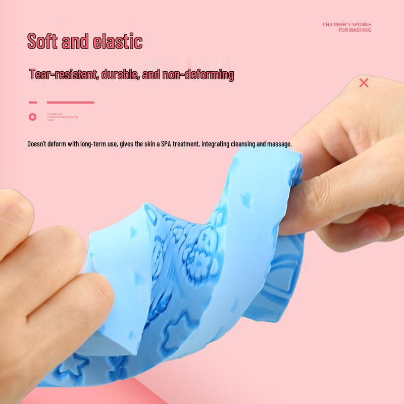 Children's High-Density Exfoliating Bath Sponge - Painless Scrubber Artifact