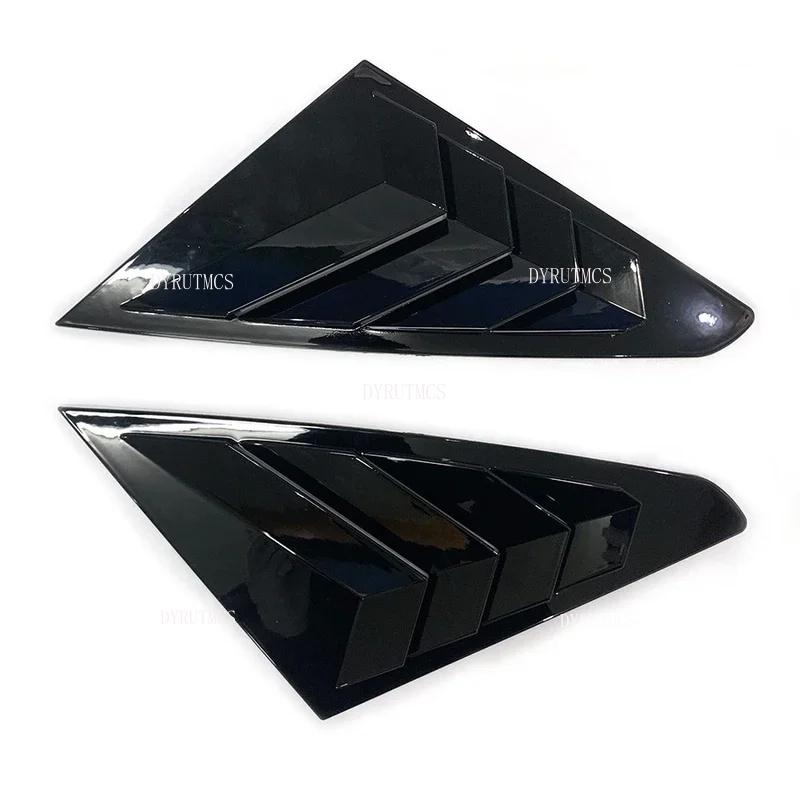 Glossy Black Car Rear Louver Window Side Shutter Cover For MG5 Trim Sticker Vent Scoop ABS