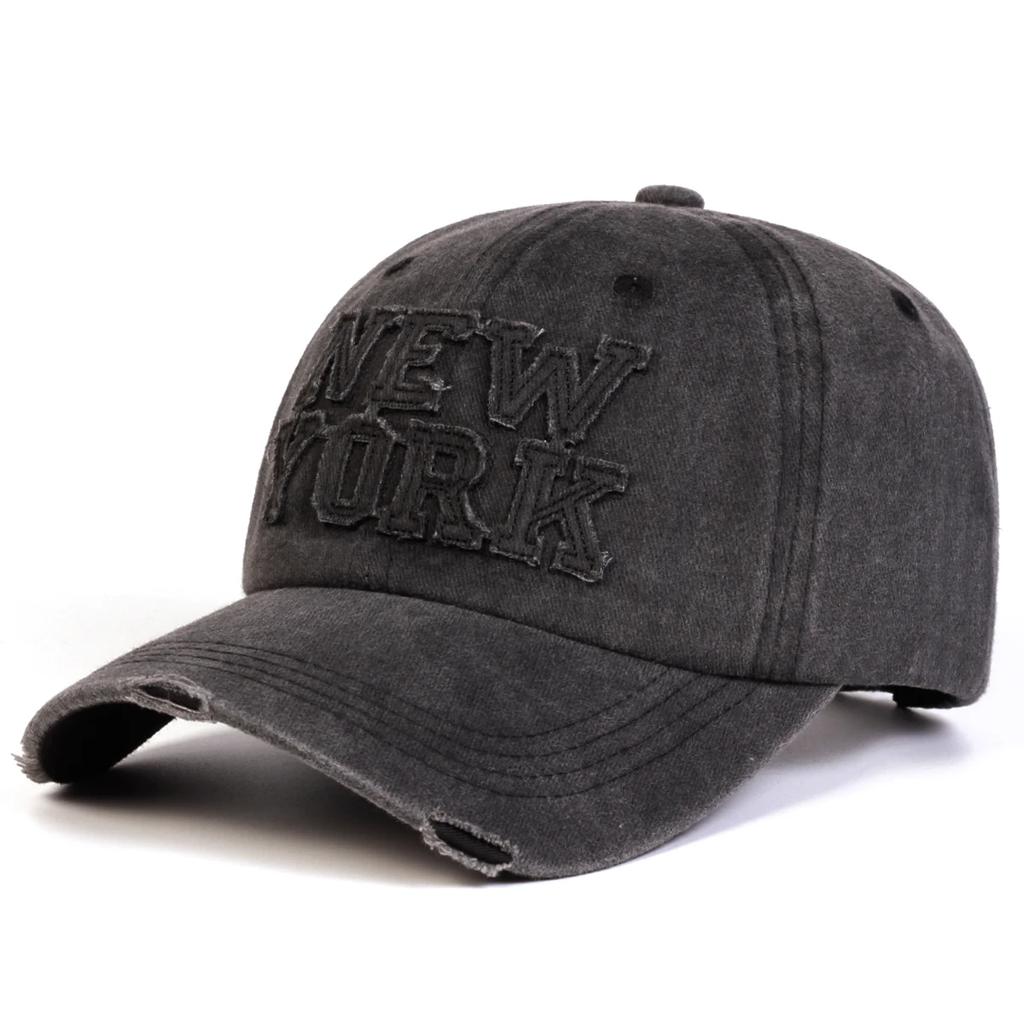 Baseball Wash Stitching Embroidered Stickers York New Brand Latest Fresh Neutral Gender Women  Men For Caps Spring Autumn Outdoor Adjustable Casual