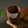 Copa Maestra Tótem de Plata Dorada Taza de Té de Cerámica Rugosa Vintage Taza de Té de Kung Fu Juego de Té de Cerámica Hecho a Mano Taza Individual Tarro de Té