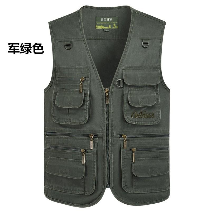 Men's Breathable Outdoor Vest With Multiple Pockets, Sleeveless Jacket, Camping, Fishing, Hunting, Photography Vest