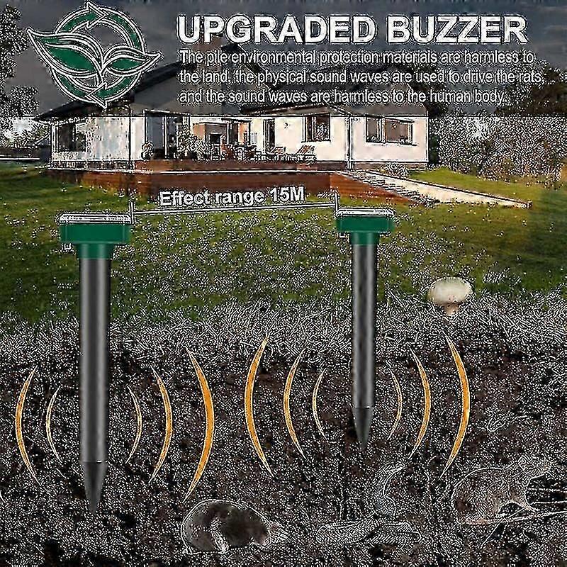 4 Pack Ultrasonic Animal Repeller IP65 Ultrasonic Solar Rodent Repeller Garden Solar Rodent Animal Repeller