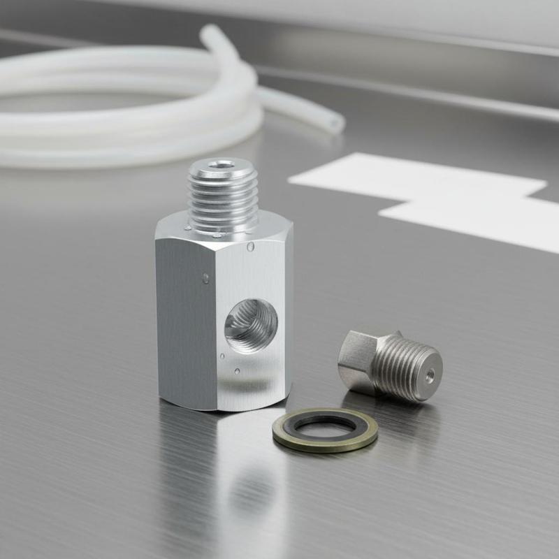 Oil Pressure Gauge Fitting Easy Installation Oil Pressure Sensor Adapter Aluminum Quick Connector Leaksecure Connection