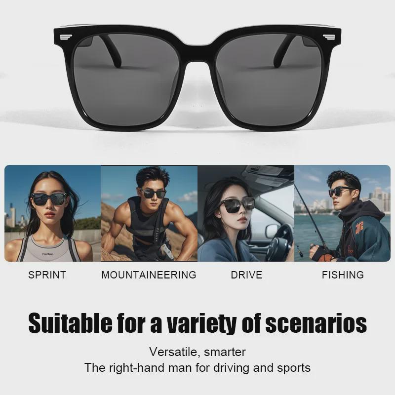 GS01 Bluetooth Smart Glasses: UV-geschützte, polarisierte Brille für Musik, Anrufe, Autofahren & Navigation