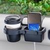 Car Door Cup Stand Phone Holder Mount Tray Window Hanging Storage Rack with Dual Hanging Hooks & Charging Port Auto Interior Accessories