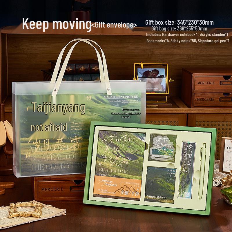 New Year Gift Box: Notebook Set for Students - Diary & Simple Planner with Hot Stamping