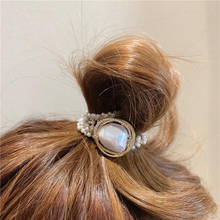 Fashion Lady Simulation Pearl Hair Ties Women Hair Scrunchie Hair Accessories Elsatic Rubber Band Hairband Ponytail Holders