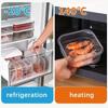 5/1Pcs Plastic Refrigerator Storage Box Transparent Freeze Meat Vegetable Fresh-Keeping Storage Container With Lid For Kitchen