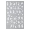 Elegant Hand-Painted Magnolia Snowflake Nail Stickers - Durable, Thin, and Stylish 5-Petal Flower Design