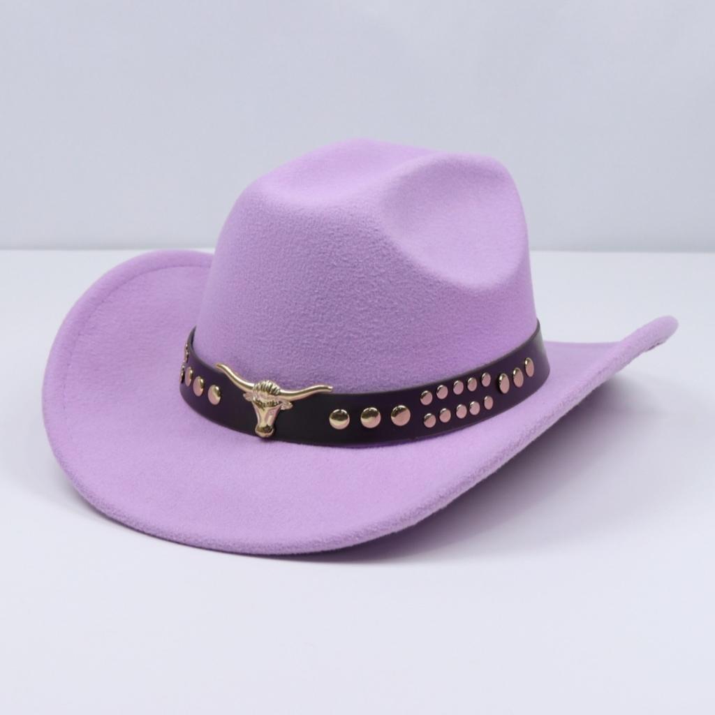 Women's European and American style sun protection hat, riding hat, wide-brimmed cowboy hat, suede cowboy hat