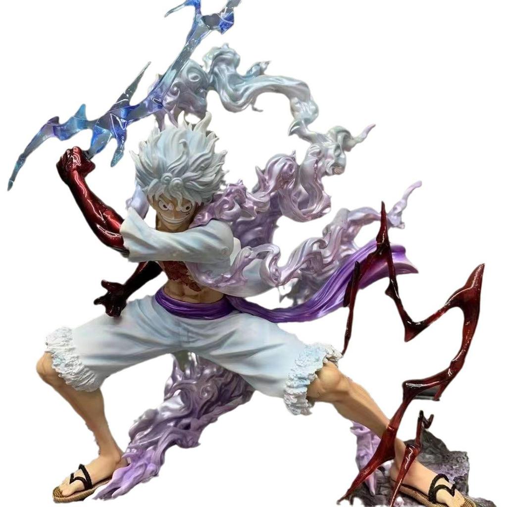 One Piece 28cm Nika Luffy Lightning Anime Action Figure Model