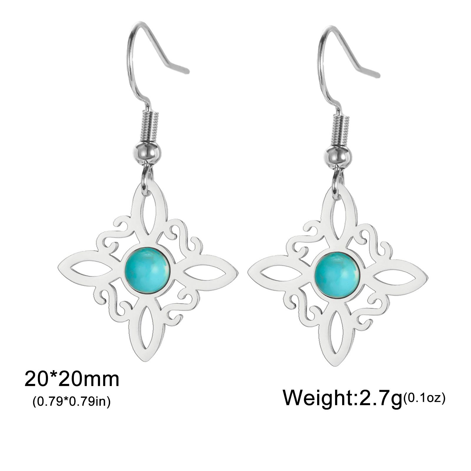 

LIKGREAT Кельтский Узел Ведьм Висячие Серьги-Подвески для Женщин Нержавеющая Сталь Колдовство Счастливый Амулет Гвоздики Украшения Подарок Steel Color
