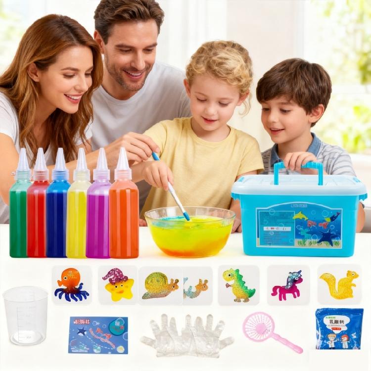 Creative Building Role Play Accessories Magicking Water Gel Toy Easy Carry Case for Kids Ages 5 and Up