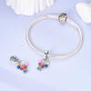 Authentic Original Charm Bead Components Copper Metal The Clown Throws Colorful Ball Pendant Bead Components Compatible With Charm Bead Components