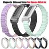 Magnetic Silicone Watch Band Wristband Bracelet for Google Fitbit Air Smart Band Accessories