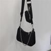 Women Vintage Nylon Shoulder Hobo Bags Fashion Chain Underarm Crossbody Bags CLE