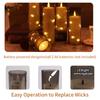Flameless LED Electronic Candle Set with Embedded Star String and Timer Remote Control Flickering LED Pillar Tealight Home Decor