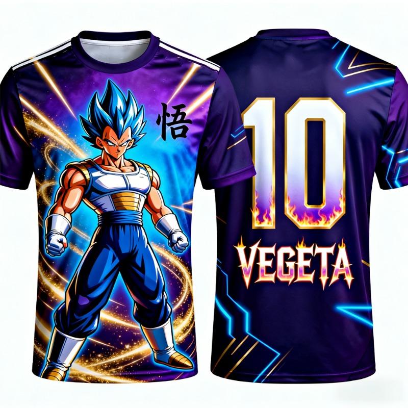 2026 Summer Dragon Ball Retro Fitness T-shirt Men's Oversized 3D Printed Short-sleeved Family Unisex Children's Sports Shirt