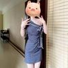 French temperament slanted shoulder floral dress children's summer new pure desire Spice Girl unique beautiful hip skirt