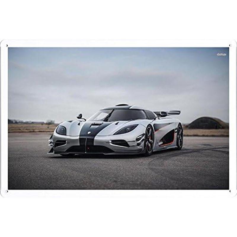 Auto Metal Tin Signs Plaque Sports Car Wall Decoration Vintage Art Posters Iron Painting for Man Cave Home Cafe Garage Club Bar