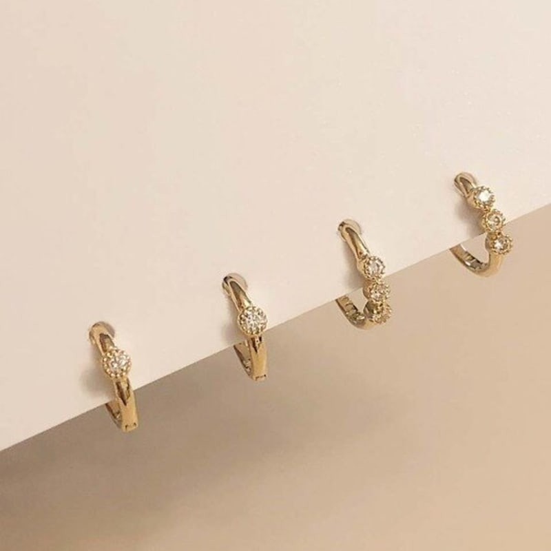 BettyU 14k guld one-touch örhängen