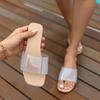 Summer 2026 New Fashionable Flat Bottom Korean Edition Internet Celebrity Water Diamond One Word Trendy Cool Drag Large Size