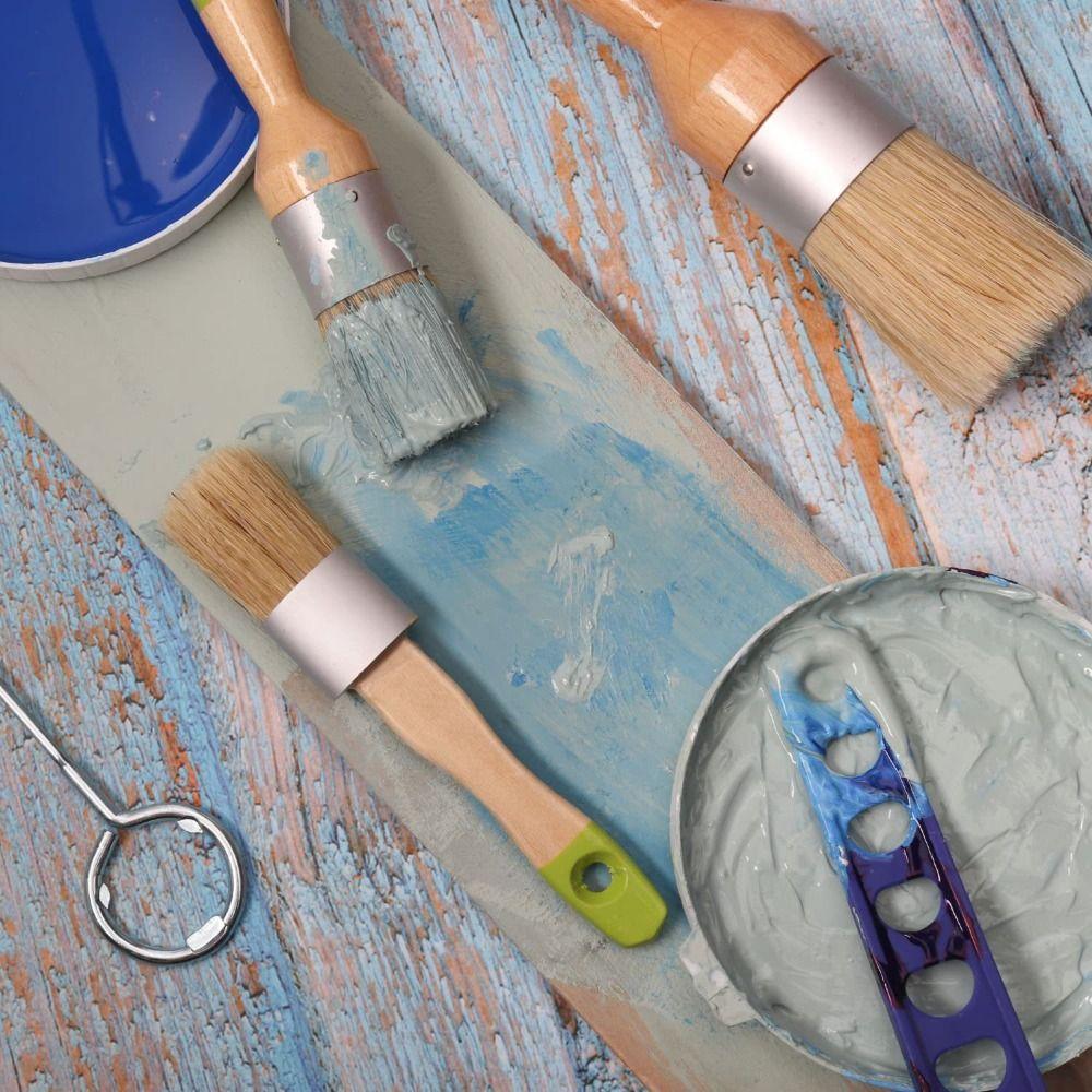 

Reduce Brush Marks Paint Brush Thick Bristles Pointed Round Brush Practical Wax Brush Furniture