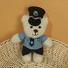 Traffic Police Officer Bear Doll Cute Doll Police Car Keychain Plush Toy Schoolbag Pendant Small Pendant Puppet