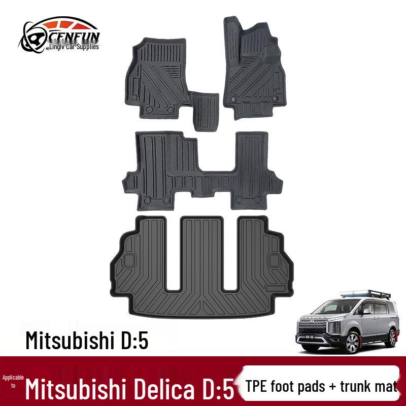 Waterproof TPE Trunk Mat for Mitsubishi Delica D:5 RHD – Non-Slip, Eco-Friendly Starlight Surface