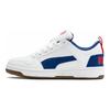Puma Rebound Layup Lo Durable Low-Top Basketball Shoes Kids Sneaker White Blue 370490-05