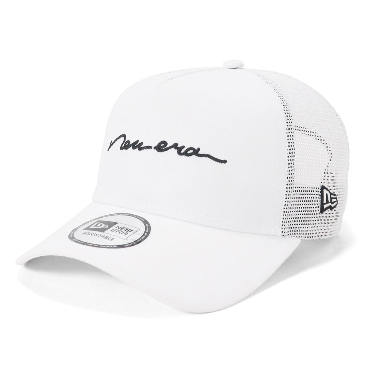 New Era Trucker Handwritten Logo Mesh Exclusive to Free Shipping 9FORTYA-FRAME Cap, White, ONSPOTZ, белый