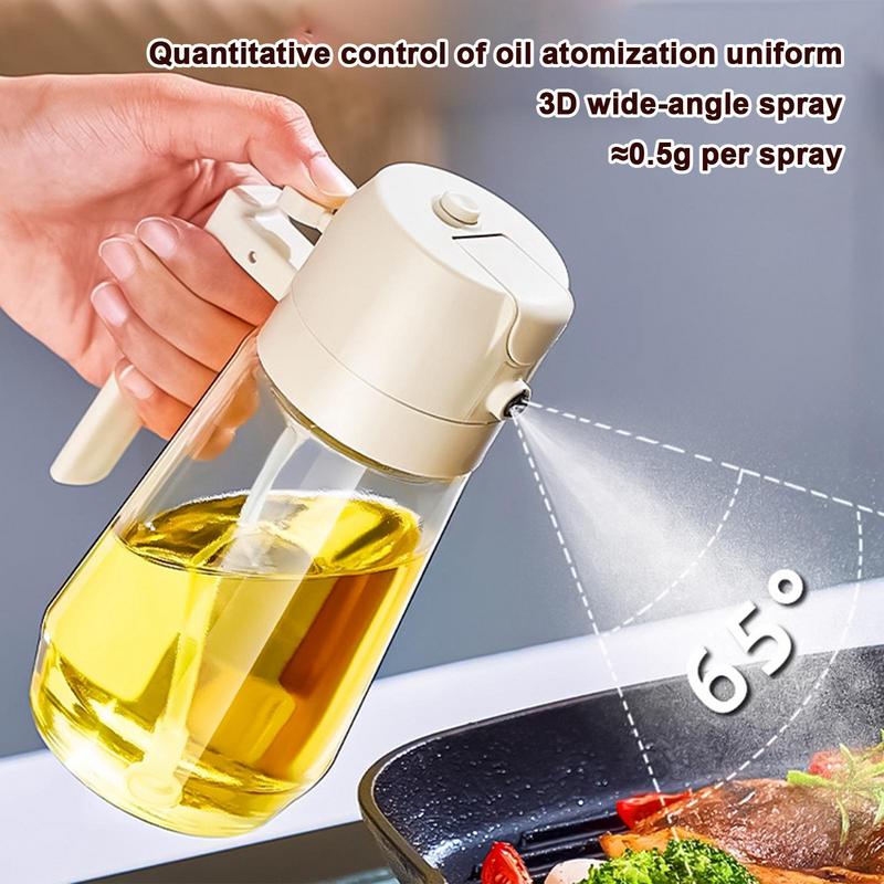 2in1 470/600ml Glass Spray Oil Sprayer Bottle Spray Oil Dispenser Oil Jar Cruet BBQ Kitchen Baking Roasting Picnic Kitchen Tool