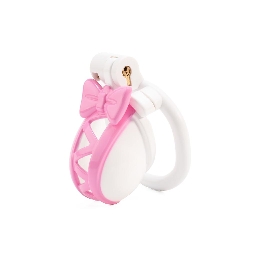 Pink Bow Chastity Lock for Men Penis CB Lock Chastity Cage Sissy Cock Cage Male Bondage Adult Games Sex Toys Chastity Device