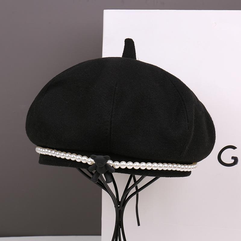 Spring and autumn show face small beret children fashion students versatile big head circumference painter hat casual bud hat