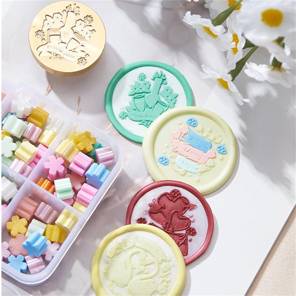 Love Series Sealing Wax Stamp for Christmas Envelopes Card Wedding Invitation Decoration Brass Heart Wax Seal Stamp